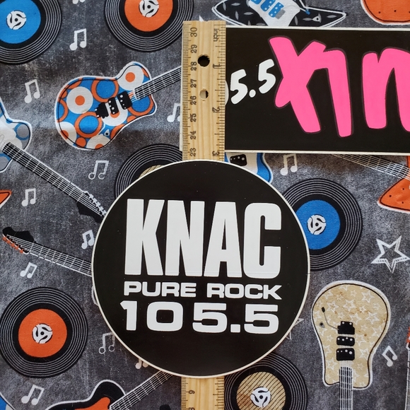 KNAC PURE ROCK 105.5 FM 2 stickers HTF Rock Radio - Picture 3 of 13
